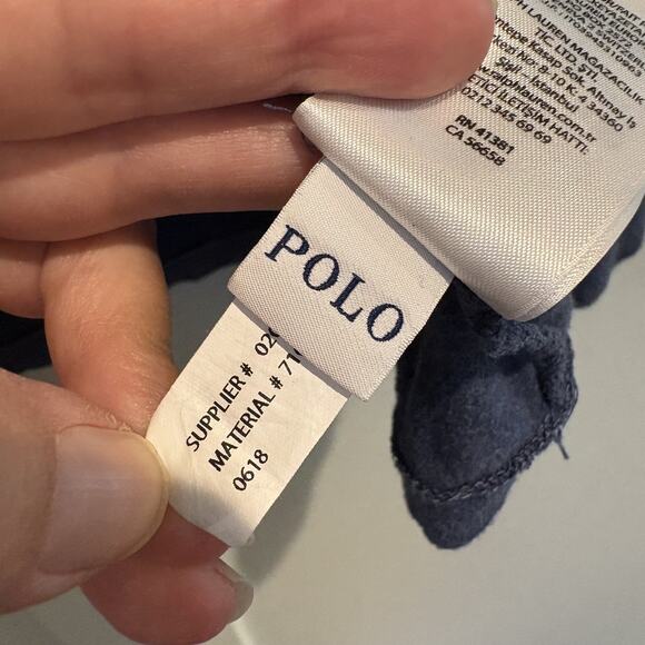 Polo Ralph Lauren Shirt Mens Small Blue Long Sleeve Crewneck Pullover Classic - Picture 11 of 12